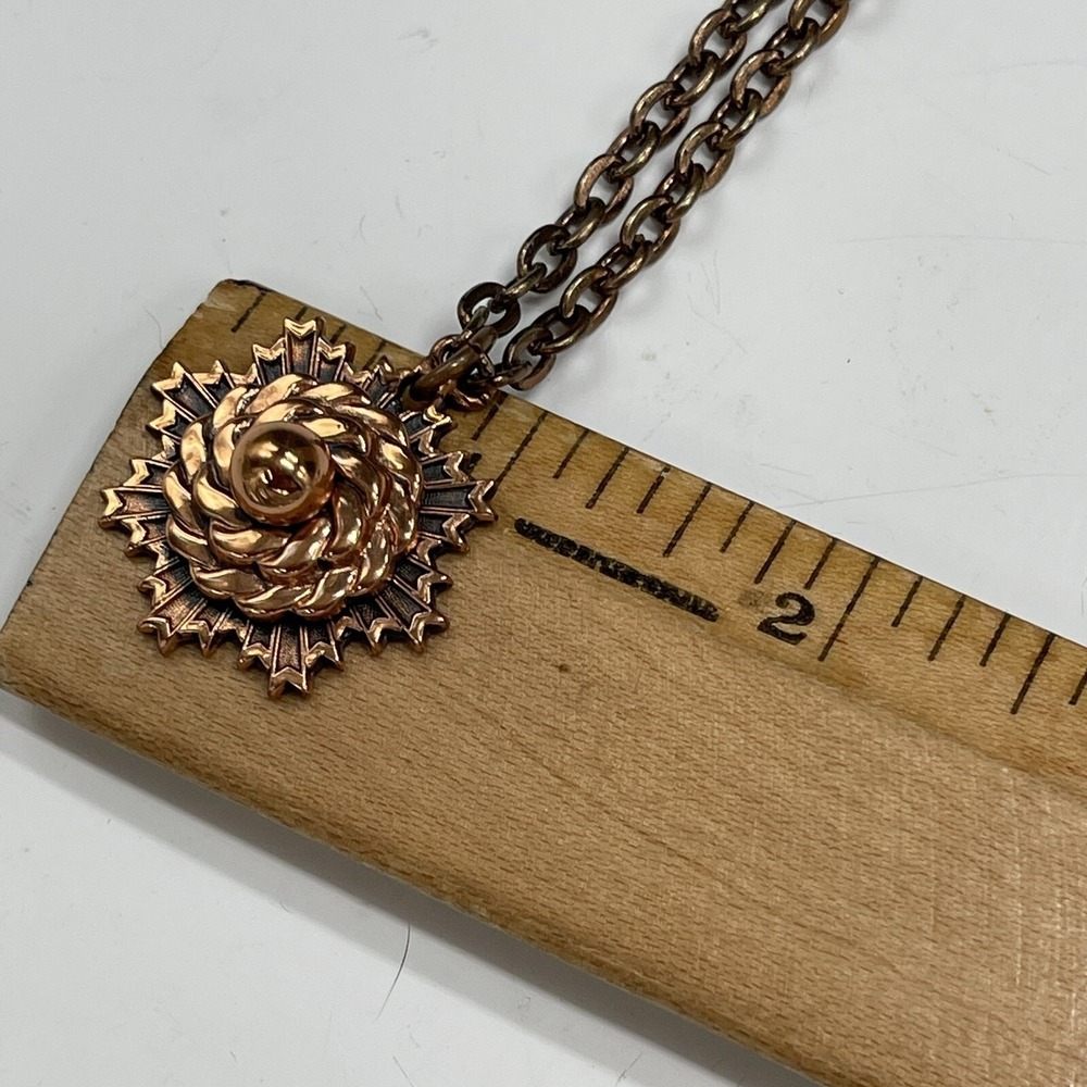 Vintage‎ Copper Necklace and Clip-on Earring Chain Metal Clusters - Picture 11 of 11